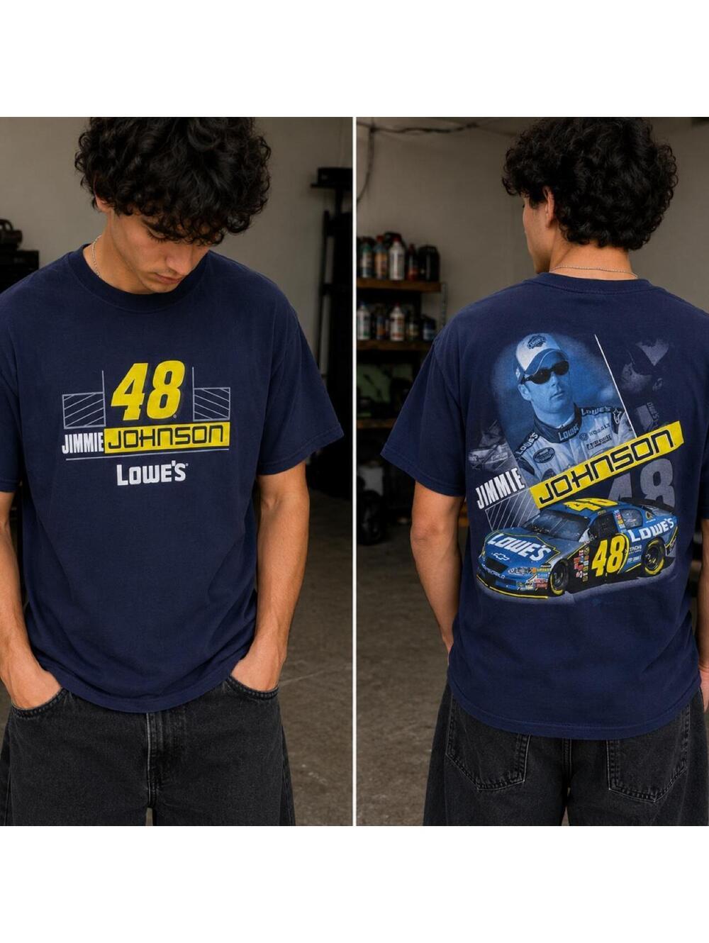 New without tags Vintage Jimmie Johnson 48 Lowe’s NASCAR T-Shirt